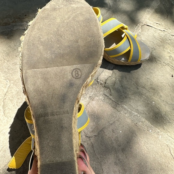 Gap canvas strap cork wedge Sandals - Picture 5 of 6